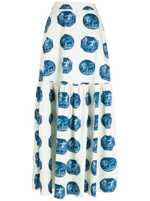 Greek Scenes Maxi Skirt - Image 4