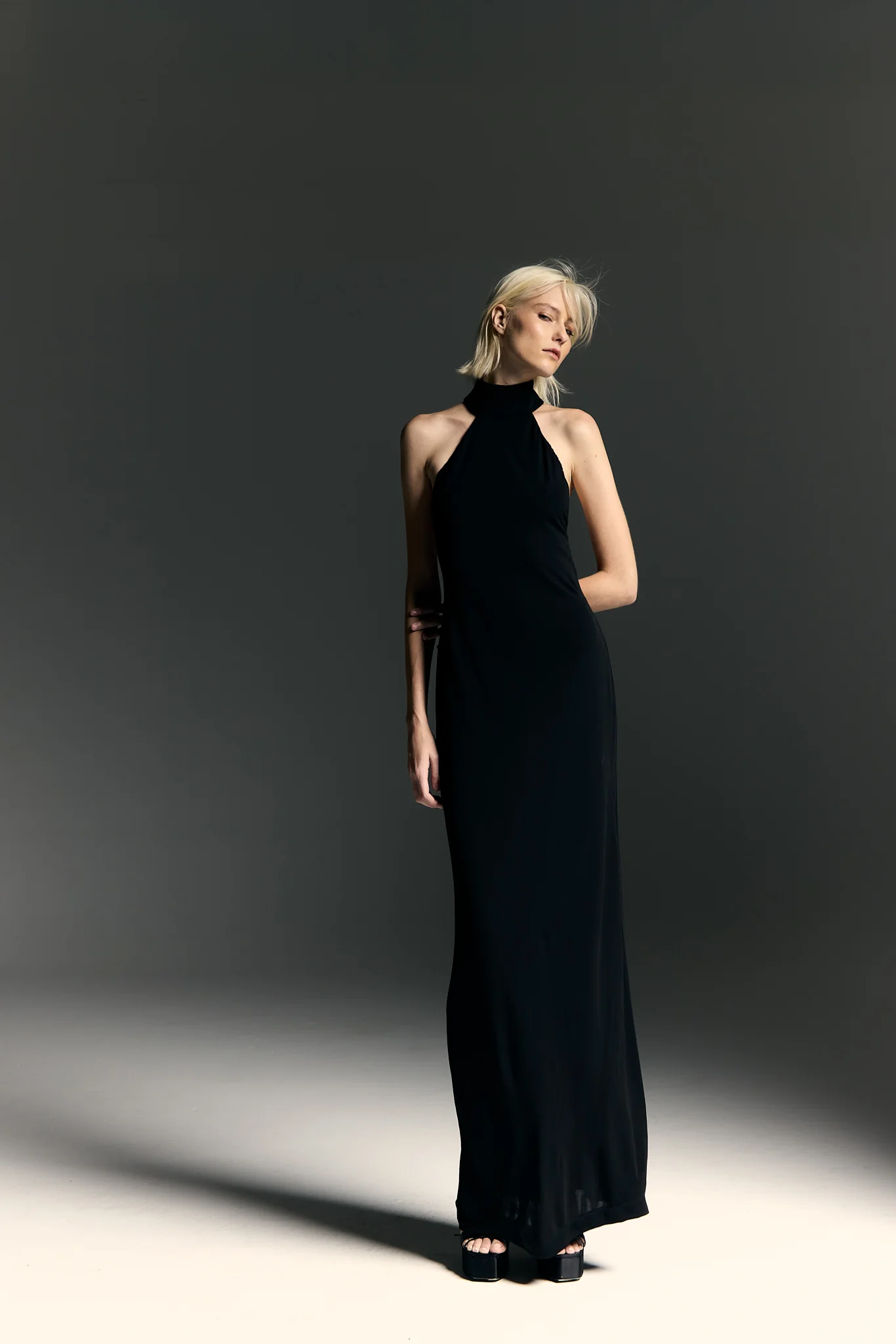 Halterneck Maxi Dress - Image 3