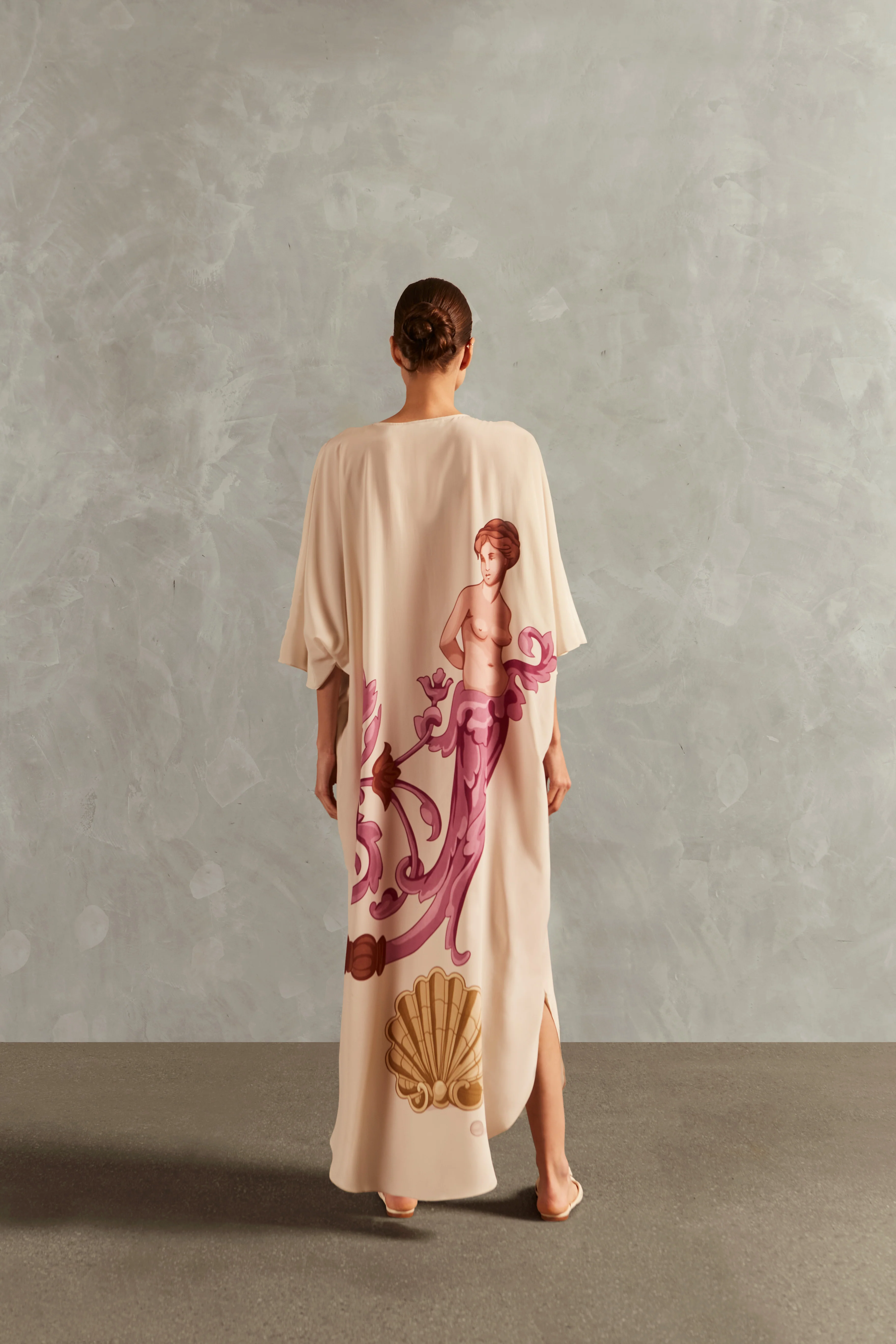 Le Sirenuse Buttoned Midi Kaftan - Image 3