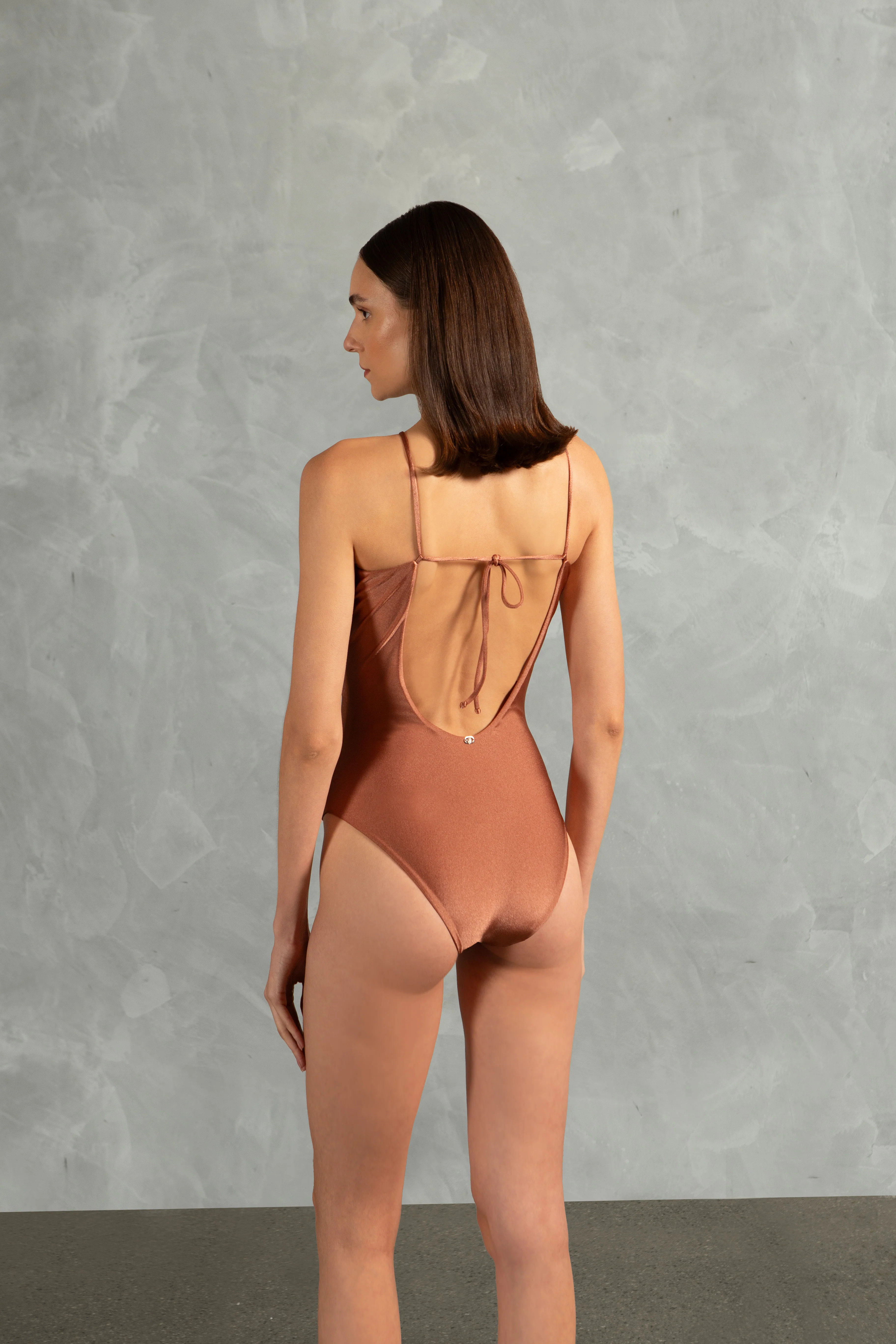 Oysters Solid Cut-Out Swimsuit With Pearls - Image 4