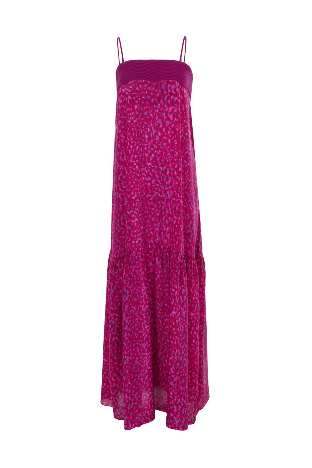 Pomegranate Long Dress with Straps - Image 4
