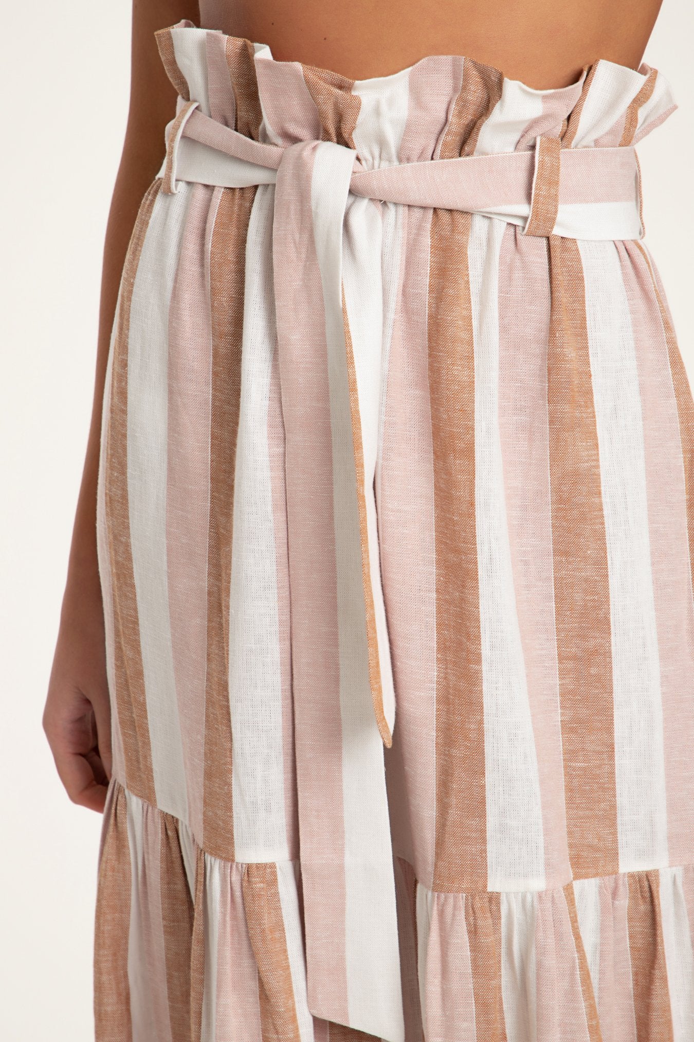 Porto Striped Clochard Long Skirt - Image 3