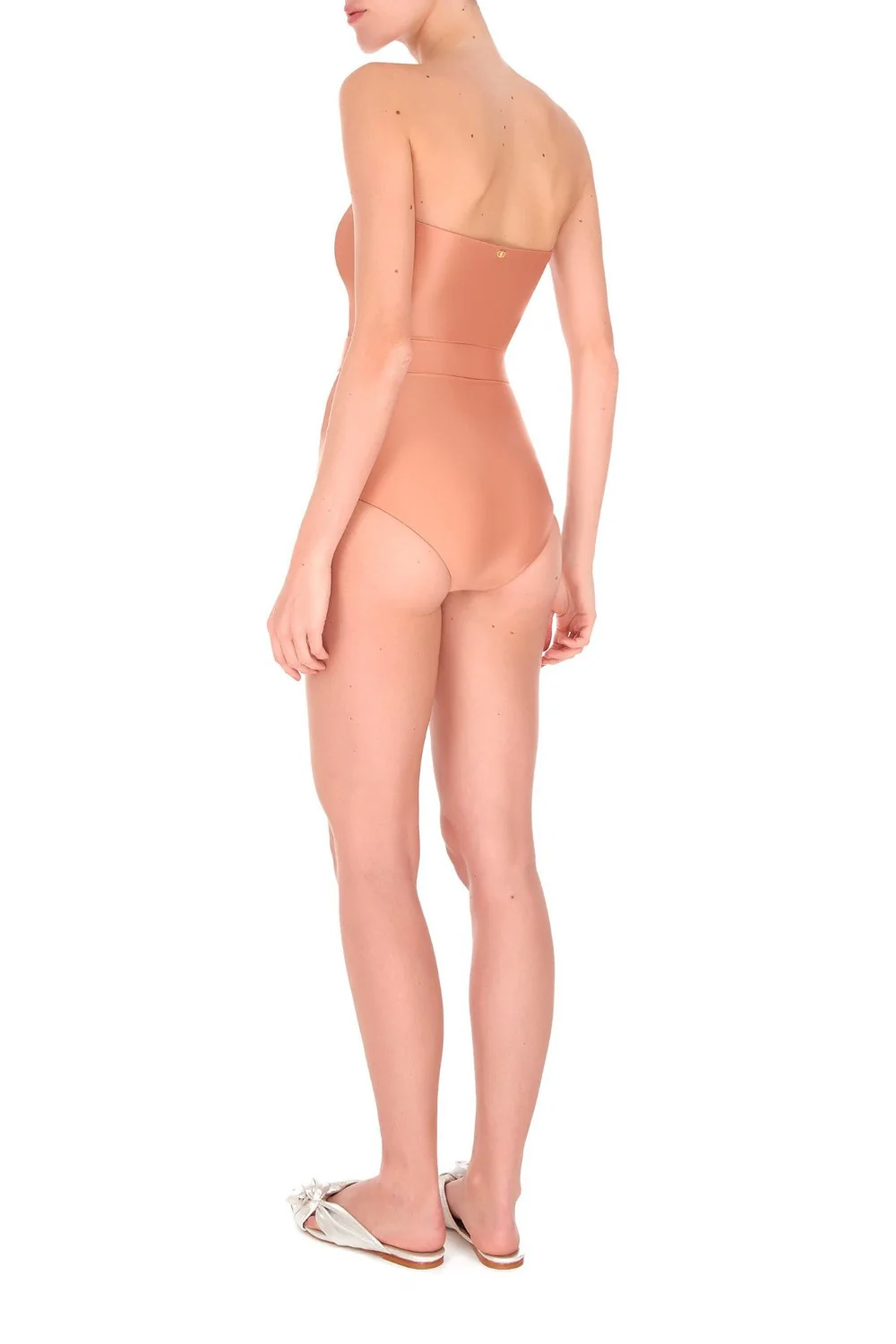 Porto Striped Strapless Swimsuit with Belt - Image 3