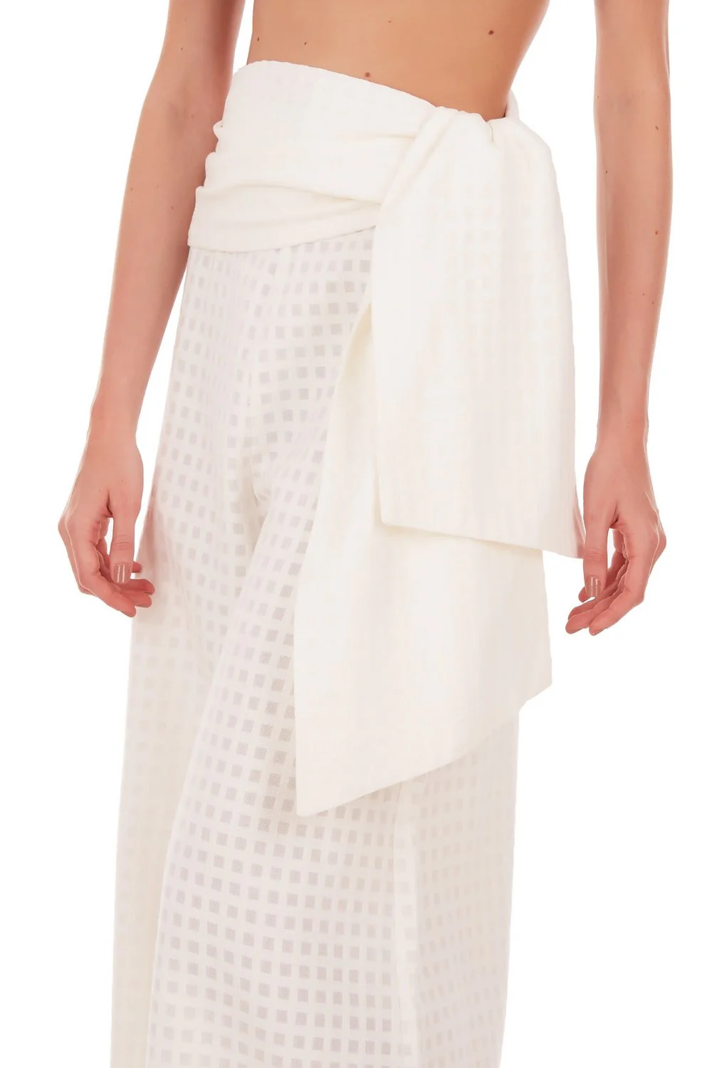 Porto Wide Leg Pants with Sash - Image 3