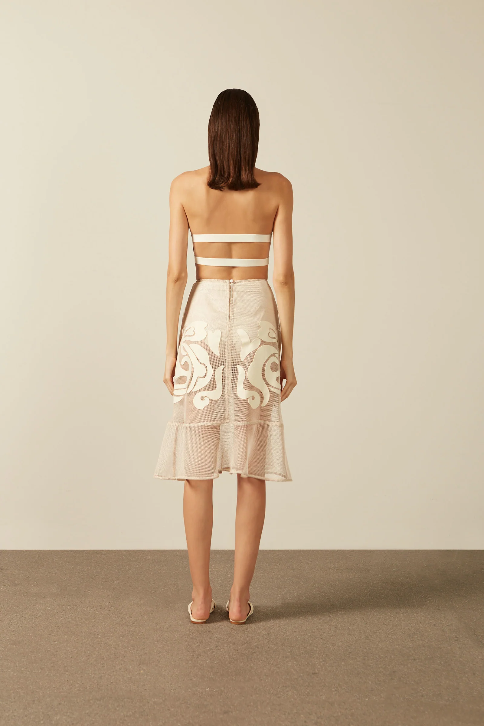 Réseau Appliqué Midi Skirt - Image 3
