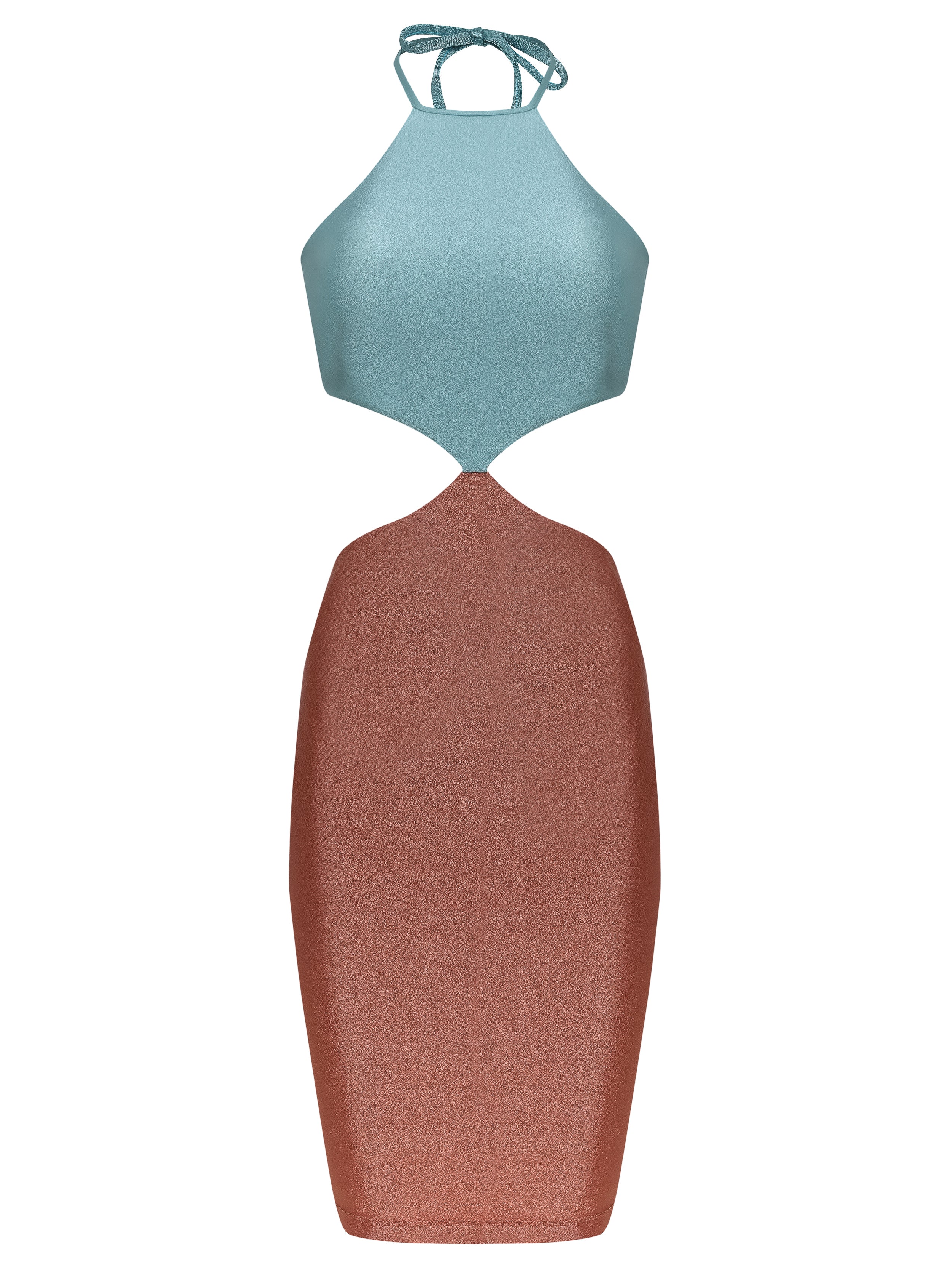 Solid Cut-Out Short Dress - Image 4