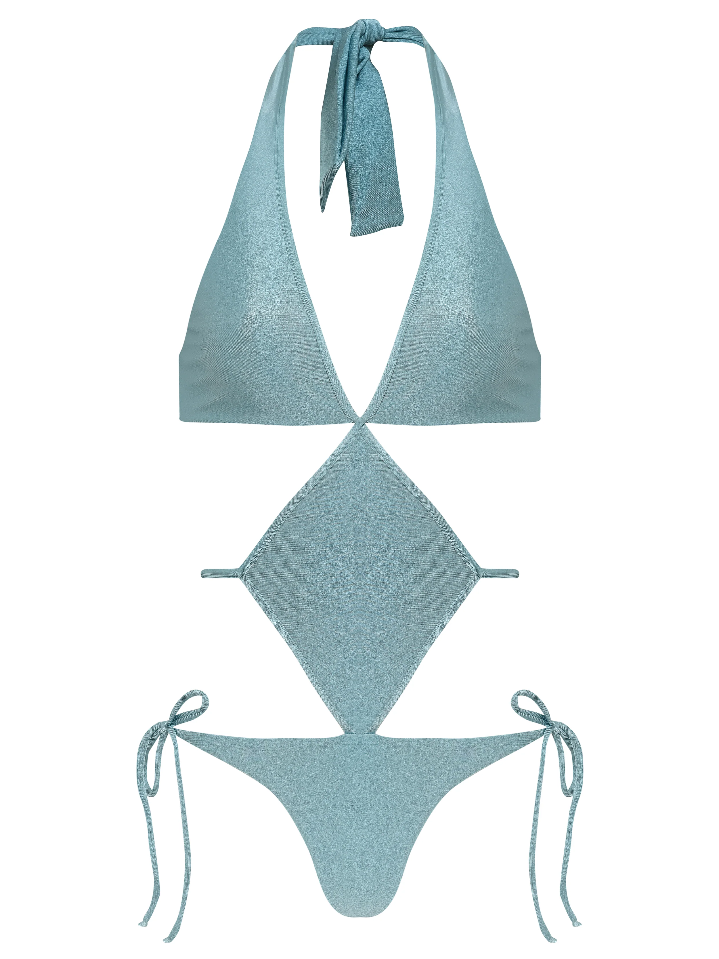 Solid Cut-Out Swimsuit - Image 3