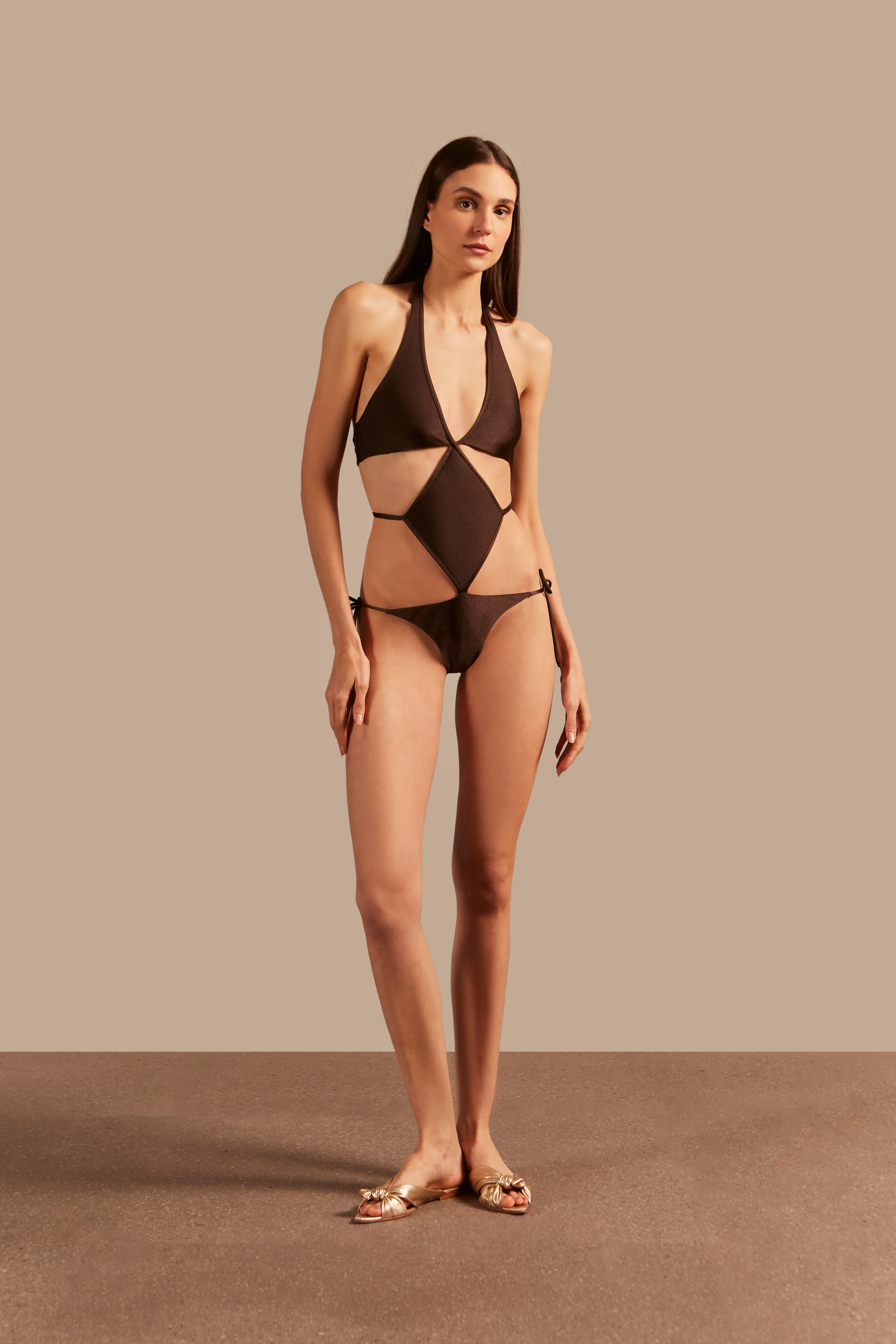 Solid Cut-Out Swimsuit - Image 4