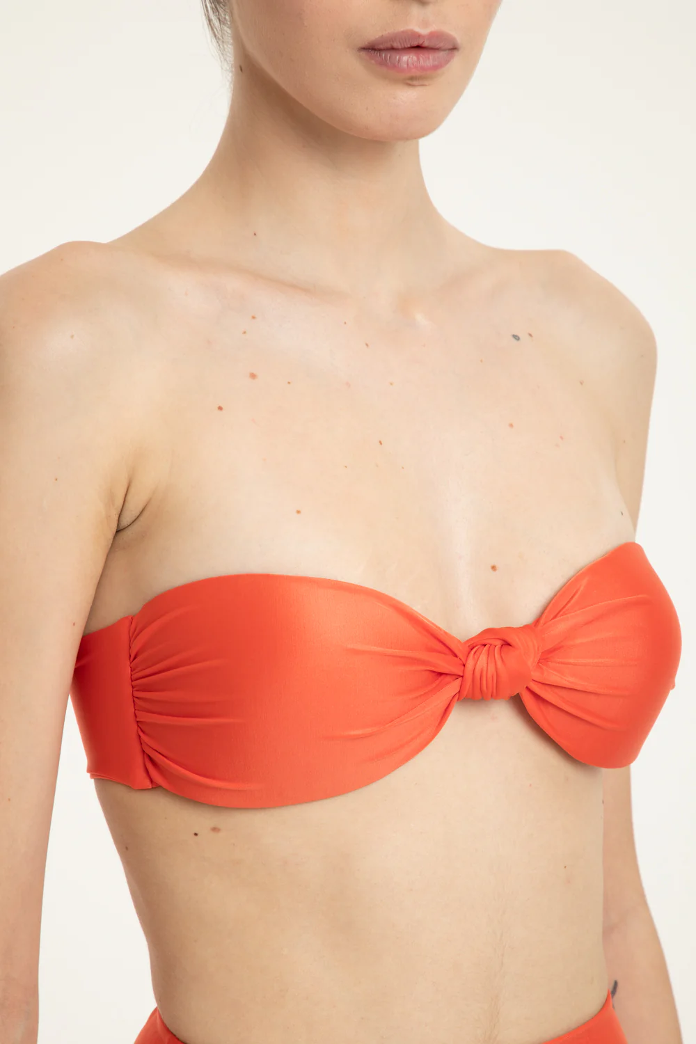 Solid Hot Pants Bandeau Bikini - Image 7