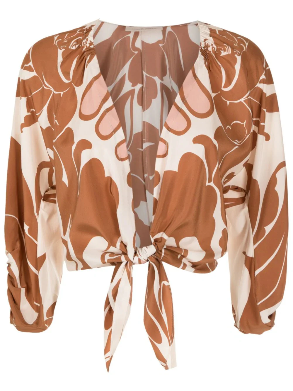 Spray Of Flower Voluminous Sleeves Shirt - Image 5