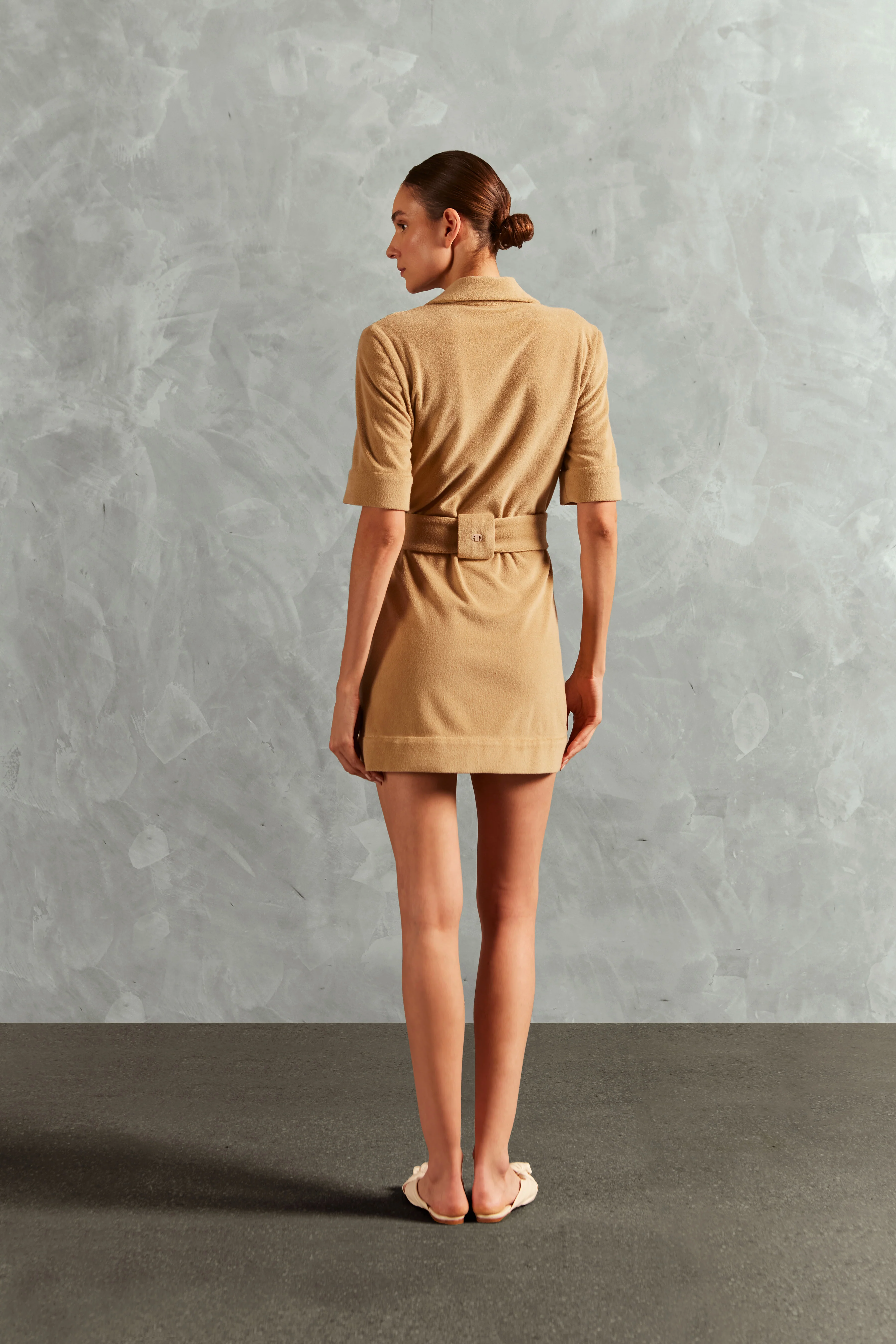 Terry Belted Mini Dress - Image 3