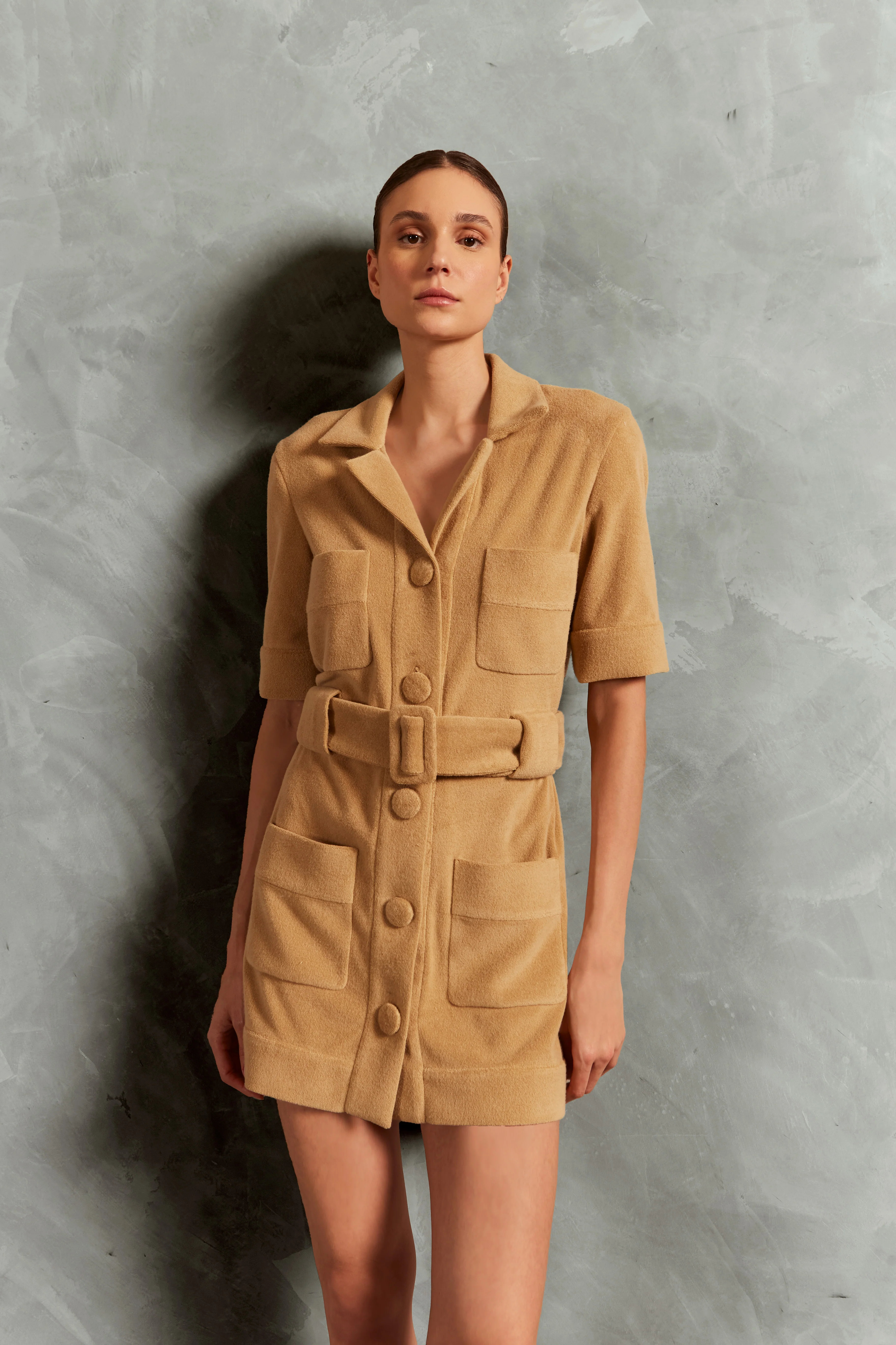 Terry Belted Mini Dress - Image 4