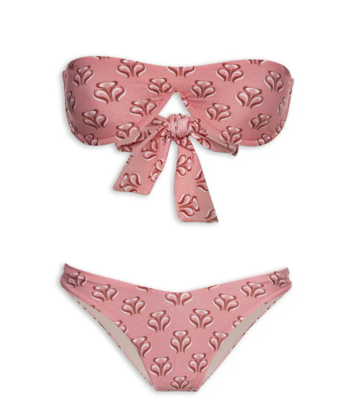 Vintage Lily High-Leg Strapless Bikini - Image 3