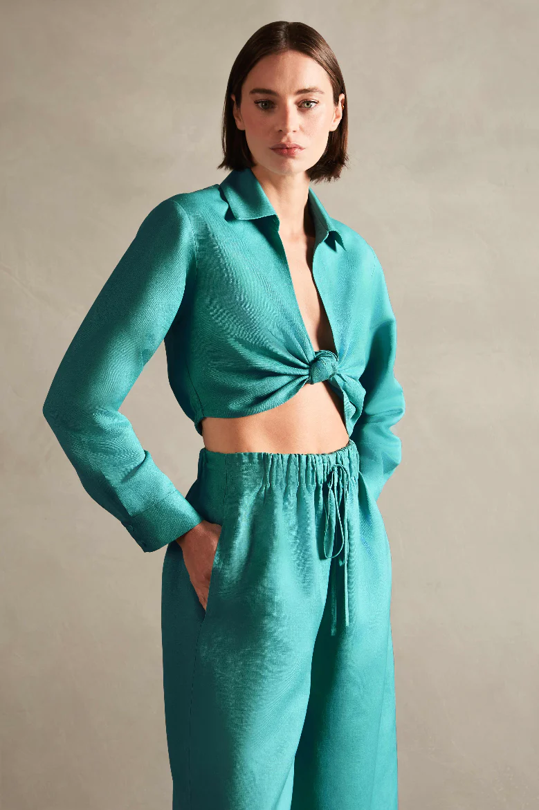 Vintage Orchid Solid Wide-Leg Pants - Image 4